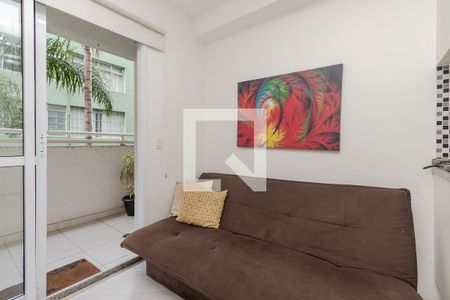 Sala/ Cozinha de apartamento à venda com 1 quarto, 38m² em Santo Amaro, São Paulo