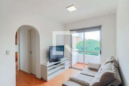 Sala de apartamento para alugar com 2 quartos, 54m² em Cidade Monções, São Paulo