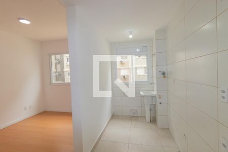 Sala/Cozinha de apartamento à venda com 2 quartos, 47m² em Estância Velha, Canoas