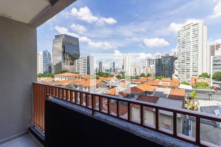 Vista/Varanda de kitnet/studio à venda com 1 quarto, 27m² em Pinheiros, São Paulo