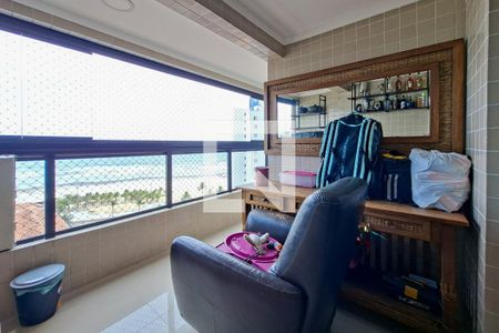 Varanda da sala  de apartamento para alugar com 2 quartos, 76m² em Nova Mirim, Praia Grande