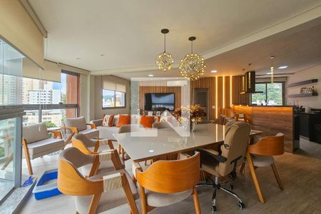 Sala de apartamento para alugar com 3 quartos, 114m² em Jardim Tres Marias, Guarujá