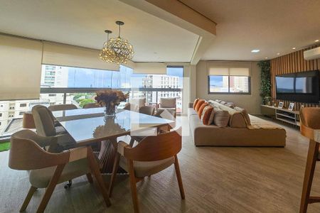 Sala de apartamento para alugar com 3 quartos, 114m² em Jardim Tres Marias, Guarujá