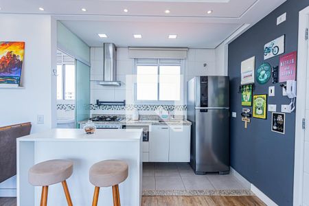 Sala e cozinha de apartamento para alugar com 2 quartos, 67m² em Vila Pereira Barreto, São Paulo