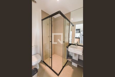 Banheiro de kitnet/studio para alugar com 1 quarto, 21m² em Paraíso, São Paulo