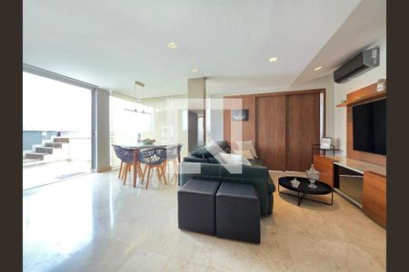 Sala de apartamento à venda com 3 quartos, 191m² em Santo Antônio, Belo Horizonte