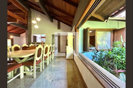 Sala de jantar  de casa de condomínio para alugar com 6 quartos, 555m² em Santo Antonio de Lisboa, Florianópolis