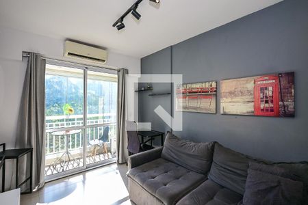 Sala de apartamento para alugar com 1 quarto, 37m² em Panamby, São Paulo