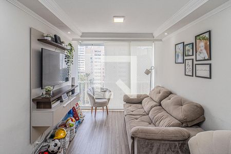 sala e sacada  extendida_3 de apartamento à venda com 2 quartos, 60m² em Jardim Celeste, São Paulo