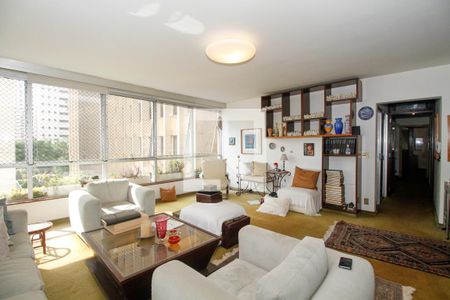Sala de Estar de apartamento à venda com 3 quartos, 137m² em Jardim Paulista, São Paulo