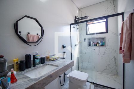 Banheiro da Suíte de casa de condomínio para alugar com 3 quartos, 149m² em Parque São Bento, Sorocaba