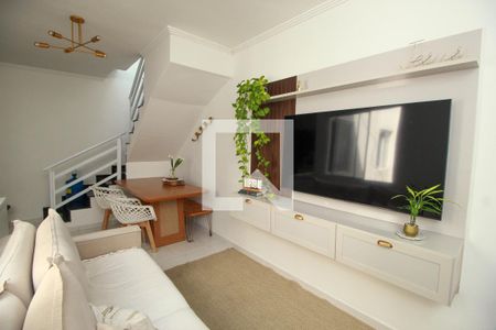 Sala de apartamento à venda com 2 quartos, 90m² em Vila Lutécia, Santo André