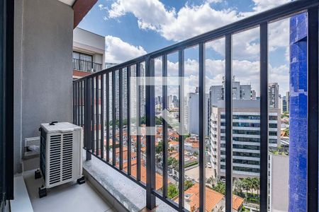 Studio - Varanda de kitnet/studio para alugar com 1 quarto, 22m² em Pinheiros, São Paulo