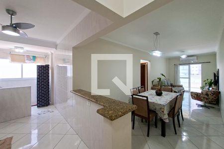 Cozinha/sala de apartamento para alugar com 2 quartos, 98m² em Cidade Ocian, Praia Grande