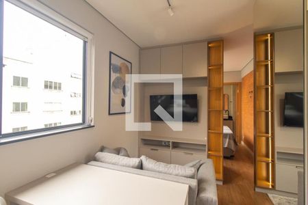 Sala/Cozinha de apartamento para alugar com 1 quarto, 21m² em Jardim Botânico, Curitiba