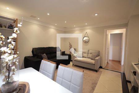 Sala de apartamento à venda com 3 quartos, 94m² em Vila Valparaíso, Santo André