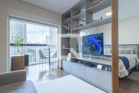 Sala de apartamento para alugar com 1 quarto, 48m² em Vila Nova Conceição, São Paulo