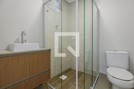 Banheiro do Studio de kitnet/studio para alugar com 1 quarto, 33m² em Parque Albina, Taboão da Serra