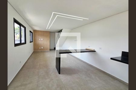 Sala/Cozinha de casa à venda com 3 quartos, 95m² em Vila Scarpelli, Santo André
