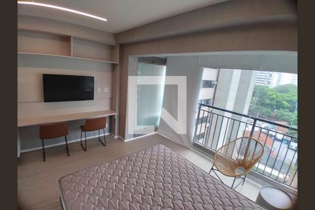 Sala/Quarto de kitnet/studio à venda com 1 quarto, 25m² em Indianópolis, São Paulo