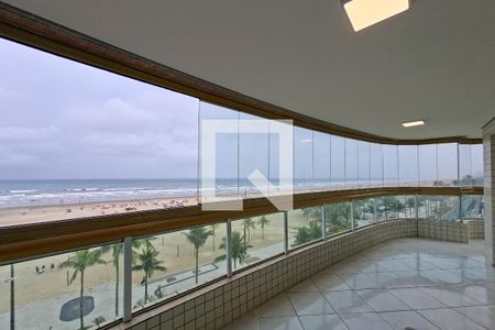 Varanda da sala de apartamento para alugar com 3 quartos, 170m² em Guilhermina, Praia Grande