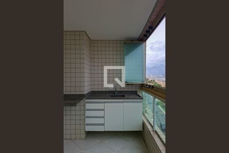 Varanda da sala de apartamento para alugar com 3 quartos, 170m² em Guilhermina, Praia Grande