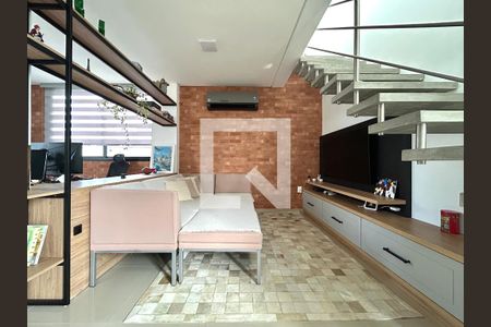 Sala de casa de condomínio para alugar com 3 quartos, 135m² em Campeche, Florianópolis