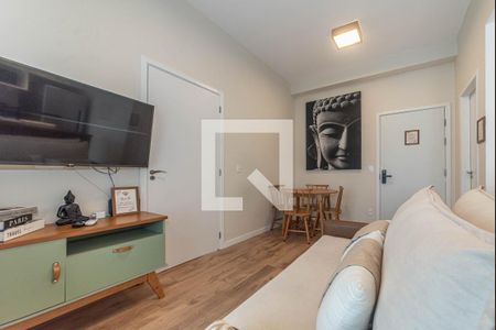 Sala de apartamento para alugar com 1 quarto, 38m² em Brooklin, São Paulo