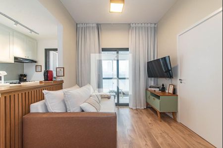 Sala de apartamento para alugar com 1 quarto, 38m² em Brooklin, São Paulo