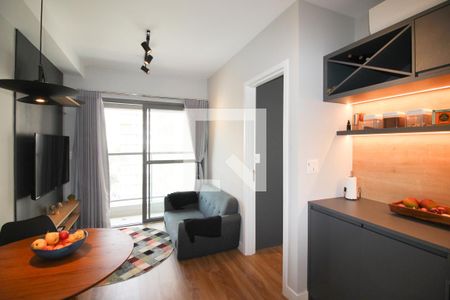 Sala de apartamento à venda com 1 quarto, 35m² em Indianópolis, São Paulo