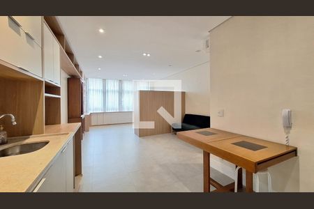 Sala/Cozinha de apartamento à venda com 1 quarto, 41m² em Vila Romana, São Paulo