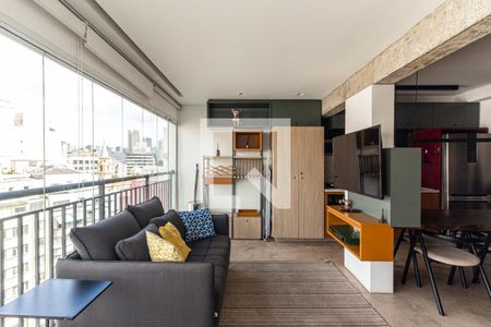 Sala de apartamento à venda com 1 quarto, 50m² em Campos Elíseos, São Paulo