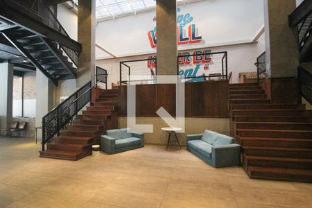 Hall de entrada de kitnet/studio para alugar com 1 quarto, 23m² em Centro Histórico, Porto Alegre