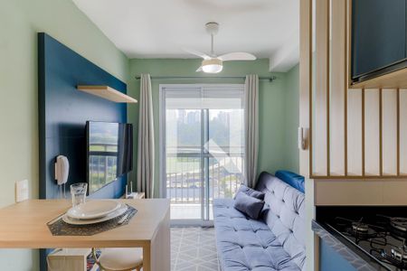 Sala de apartamento para alugar com 1 quarto, 26m² em Jardim Caravelas, São Paulo