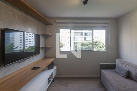 Sala de apartamento para alugar com 1 quarto, 42m² em Indianópolis, São Paulo
