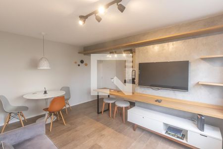 Sala de apartamento para alugar com 1 quarto, 42m² em Indianópolis, São Paulo