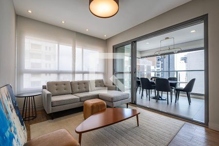 Sala/Cozinha de apartamento à venda com 2 quartos, 72m² em Jardins, São Paulo
