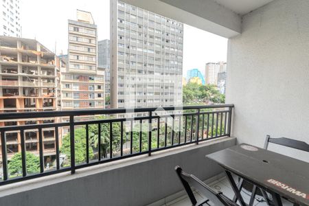 Sacada de apartamento para alugar com 1 quarto, 21m² em Consolação, São Paulo