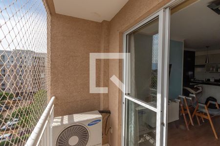 Varanda Sala de Estar/Jantar  de apartamento para alugar com 2 quartos, 57m² em Residencial Joao Luiz, Hortolândia