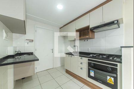 Sala - Cozinha Integrada de apartamento para alugar com 1 quarto, 28m² em Jardim Caravelas, São Paulo