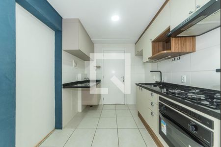 Sala - Cozinha Integrada de apartamento para alugar com 1 quarto, 28m² em Jardim Caravelas, São Paulo
