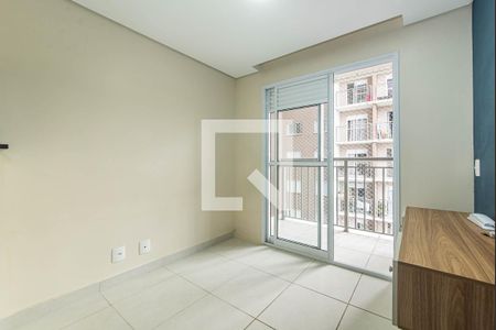 Sala - Cozinha Integrada de apartamento para alugar com 1 quarto, 28m² em Jardim Caravelas, São Paulo
