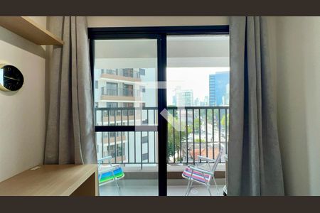 Varanda da Sala de apartamento para alugar com 1 quarto, 28m² em Pinheiros, São Paulo