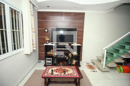 sala de casa à venda com 3 quartos, 222m² em Parque Sao Vicente, Santo André