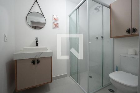 Banheiro de kitnet/studio para alugar com 1 quarto, 21m² em Ipiranga, São Paulo