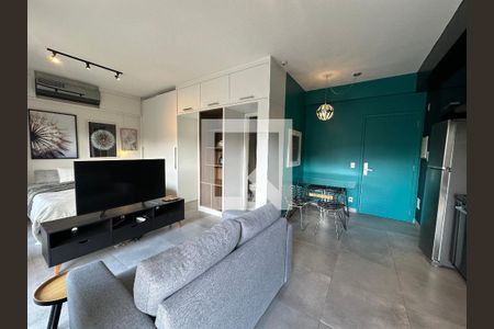 Sala de apartamento para alugar com 1 quarto, 49m² em Residencial Tambore Iii, Santana de Parnaíba