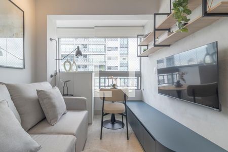 Sala de apartamento para alugar com 1 quarto, 25m² em Vila Nova Conceição, São Paulo
