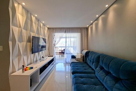 Sala de apartamento para alugar com 3 quartos, 119m² em Canto do Forte, Praia Grande