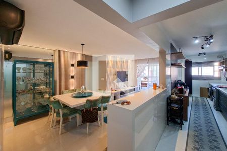 Sala/Cozinha de apartamento para alugar com 3 quartos, 119m² em Canto do Forte, Praia Grande