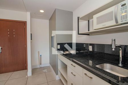 Cozinha e Área de Serviço de kitnet/studio para alugar com 1 quarto, 30m² em Bom Fim, Porto Alegre
